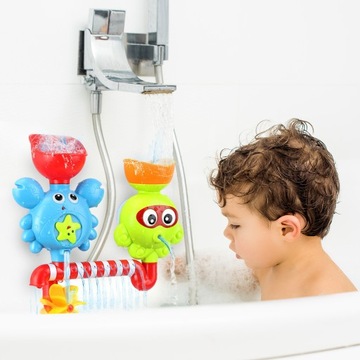 ИГРУШКА ФОНТАН ДЛЯ ВОДНОЙ ВАННЫ осьминог и краб