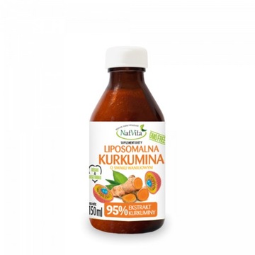 Kurkumina Liposomalna Ekstrakt 95% Standaryzowana Kurkuma 150ml NatVita