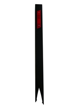Słupek drogowy/parkingowy 100cm czarny+odblaski