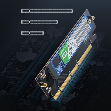 PCIE 4.0 x16 Адаптер для SSD M.2 NVME M-Key, для компьютера, Ugreen