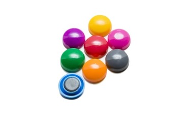 MAGNESY OKRĄGŁE KOLOROWE WIELOKOLOROWE 8 sztuk