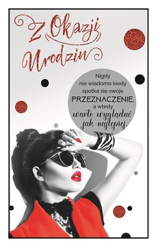 Kartka na Urodziny dla Kobiety Dziewczyny lux BRW9