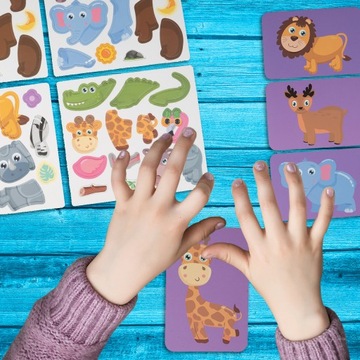 МАГНИТНЫЙ ПАЗЛ МАГНИТНЫЕ БЛОКИ ПАЗЛ ЖИВОТНЫЕ МОНТЕССОРИ