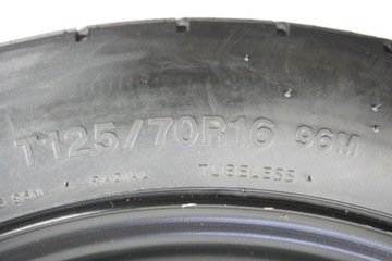 ЗАПАСНОЕ КОЛЕСО 125/70/16 5X112 VW GOLF V VI VII