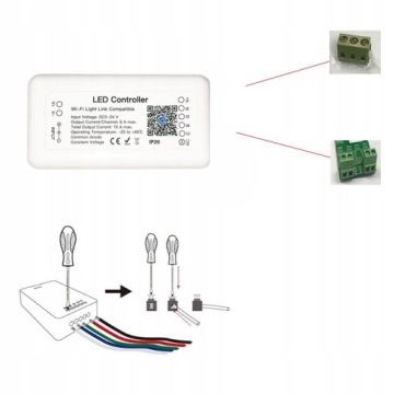 Светодиодный контроллер TUYA 15A WiFi RGBW