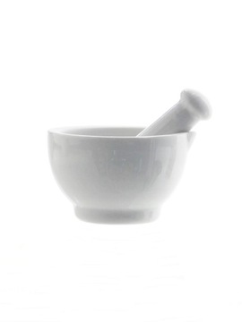 PORCELANOWY MOŹDZIERZ Z TŁUCZKIEM ZGRABNY 8 CM