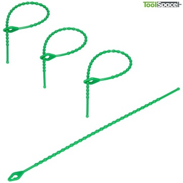 Регулируемые зажимы-бусинки 120х2мм для многоразовых растений томатов.