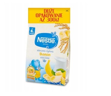 Nestle Kaszka mleczno-ryżowa Banan 12mc 330g 300 g
