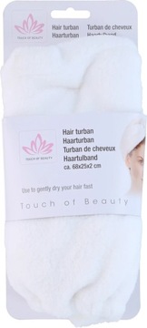 Chłonny ręcznik na głowę turban do włosów z mikrofibry TOUCH OF BEAUTY