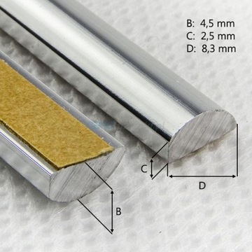 Порог пороговая планка 120см ЧЕРНАЯ для душевой кабины
