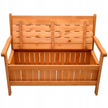 ŁAWKA OGRODOWA SKRZYNIA DREWNIANA Z SCHOWKIEM