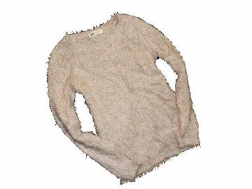 H&M__DZIEWCZĘCY WŁOCHATY SWETER__134