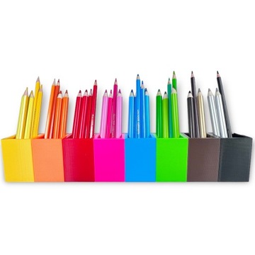 Sorter na kredki 8 kol Organizer na biurko piórnik Prezent na urodziny EKO