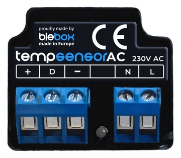 BLEBOX tempsensorAC - TERMOMETR WIFI DO 4 CZUJNIKÓW TEMPERATURY