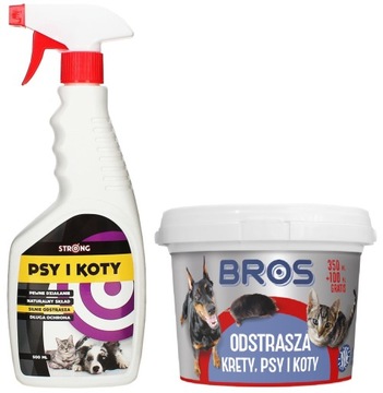 SKUTECZNY ZESTAW NA PSY I KOTY ODSTRASZACZ + PŁYN