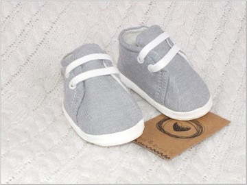Детские некрещенские тапочки серого цвета, 9 см.