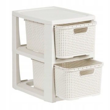 КОМОД-ПОДСТАВКА С 2 РОТАНГОВЫМИ КОРЗИНАМИ BRANQ 1727A