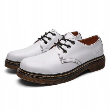 LEATHER GLANY OXFORDKI PÓŁBUTY DR MARTIN BOOTS
