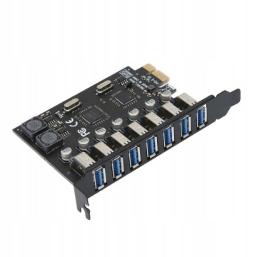 Плата-адаптер 2X PCI-E 1x - 7x USB 3.0