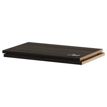 IKEA UTRUSTA PÓŁKA CZARNA IMITACJA DREWNA 2 SZT.