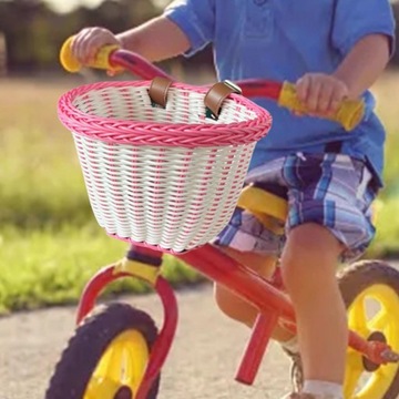 Плетеная велосипедная корзина для детей Плетеная корзина для велосипеда