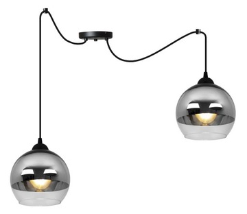 ELEGANCKA LAMPA WISZĄCA PAJĄK KULA CHROM LED