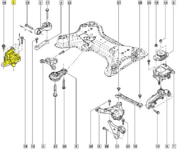 ПОДУШКА ДВИГАТЕЛЯ TALISMAN KOLEOS II 1.6 2.0 ориг