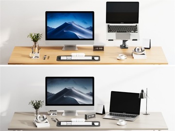 Подставка для ноутбука, настольный держатель 2-в-1, регулируемый, вращающийся, БЕСПЛАТНАЯ ткань