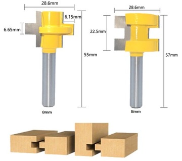 Набор фрез для пазовых соединений 8 мм.