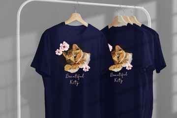 ФУТБОЛКА ДЛЯ ДЕТЕЙ КОШЕК КОТЯТ 128 СУПЕР КАЧЕСТВО