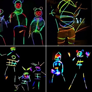 ŚWIECĄCE OPASKI BRANSOLETKI FLUORESCENCYJNE 100szt