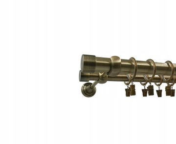 KARNISZ Podwójny 25+19mm ZŁOTO ANTYK 480 LUNA