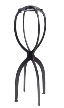 Stojak na długą perukę długie włosy czarny 50 cm
