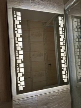 ЗЕРКАЛО СВЕТОДИОДНОЕ 40х80 см ОРХИДЕЯ С ВЕРТИКАЛЬНОЙ СВЕТОДИОДНОЙ ПОДСВЕТКОЙ