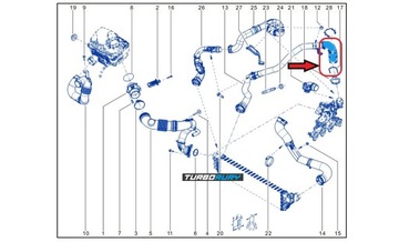TRUBKA WAZ TURBO RENAULT MASTER 2.3 DCI 144602862R