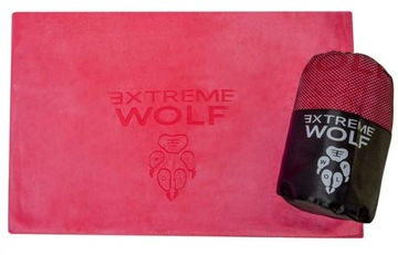 Ręcznik sportowy szybkoschnący Extreme Wolf 100 x 50 cm, jasny róż