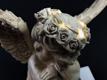 СВЕТЯЩИЙСЯ АНГЕЛ LED ANGEL БОЛЬШАЯ СОЛНЕЧНАЯ ФИГУРКА ДЛЯ ГРАВИЯ СВЕТЯЩАЯСЯ СВЕЧА