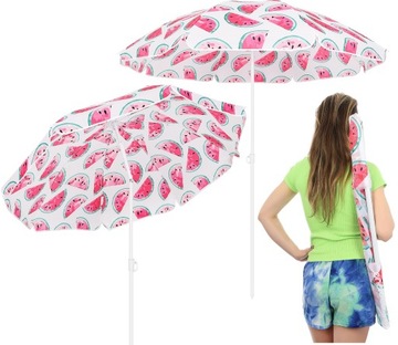 PARASOL PLAŻOWY OGRODOWY ŁAMANY 160cm na BALKON TARAS ENERO CAMP