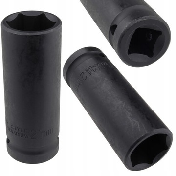 НАСАДКА УДАРНАЯ НАСАДКА 21 ММ, ДЛИННАЯ, 1/2 ДЮЙМА КОЛЕСНЫЙ КЛЮЧ