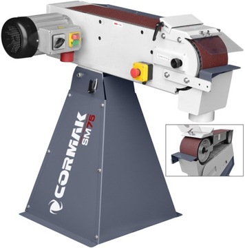PRZEMYSŁOWA SZLIFIERKA PASOWA TAŚMOWA DO METALU 75X2000 2BIEGI