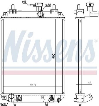 CHLADIČ DAIHATSU SIRION 04- 617548 NISSENS