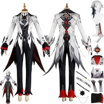 Genshin Impact Arlecchino Cosplay Kostium Peruka ŚWIĘTA PREZENT