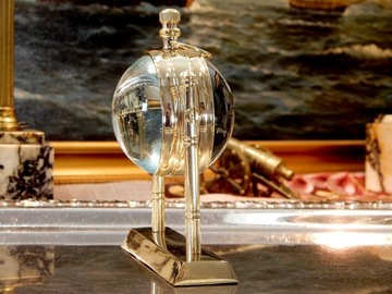 ZEGAREK KULKA SZKŁO MOSIĄDZ RÓŻA PREZEnT GRAWer