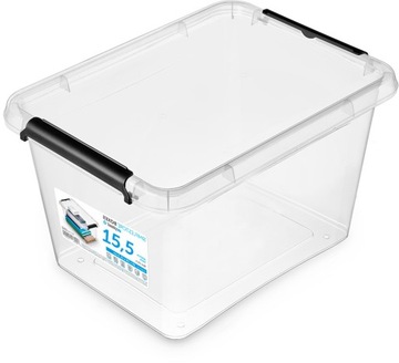POJEMNIK PUDEŁKO NA ZABAWKI KLOCKI LEGO Z POKRYWĄ PLASTIKOWE 15,5L