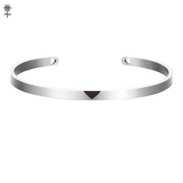 Stainless Steel Rose Gold Positive Inspirational Design Bracelet Engraved Q