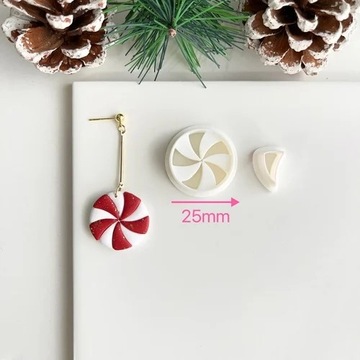 Christmas Soft Pottery Earring Mold Clay Cutter Winter Christmas Tree Santa