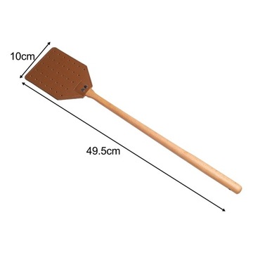 Мухоловка, Ручная мухобойка, Портативная портативная, Деревенская, Кожаная, Коричневая