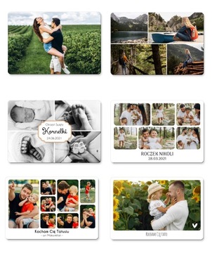 Благодарность гостям на причастие, крещение, годовалый Магнит с фото УЗОРЫ