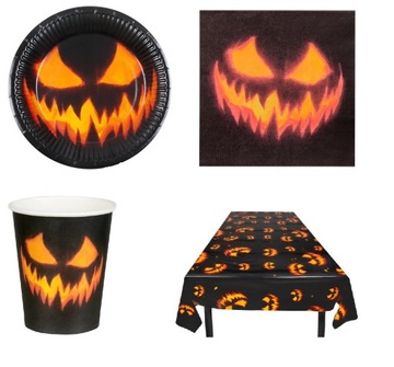 SUPER Zestaw Straszna Dynia Halloween 41szt MK043