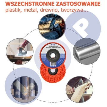 Абразивный диск для удаления ржавчины INOX METAL на флизелине черный волос 125